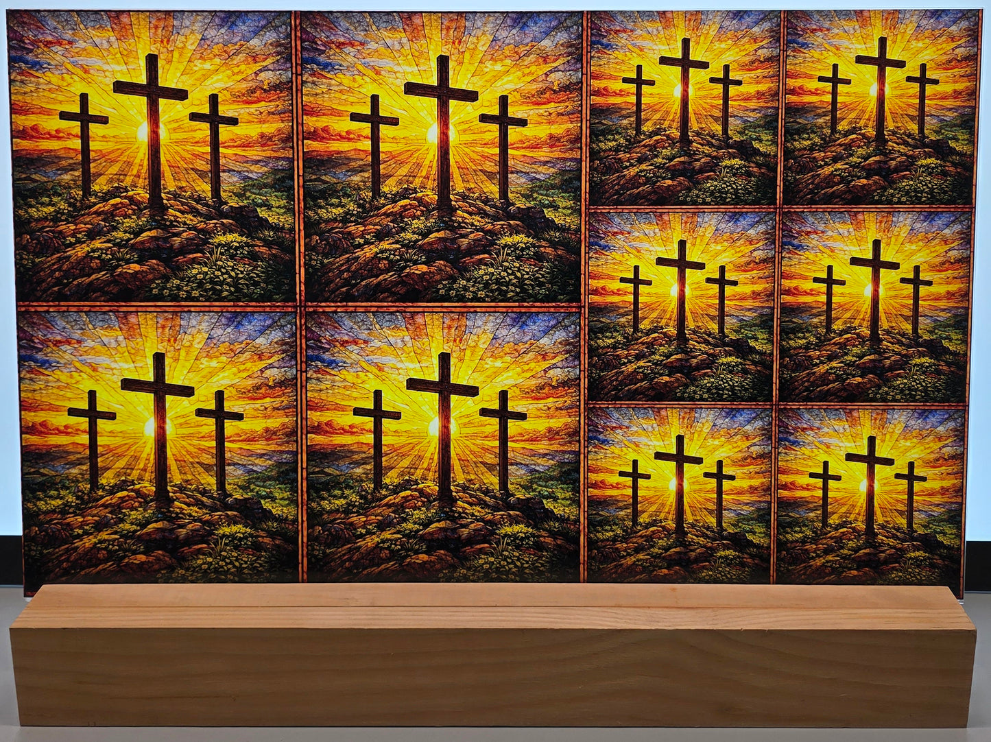 DecoCraft - Scenic Tiles Series - Calvary Crosses at Daybreak