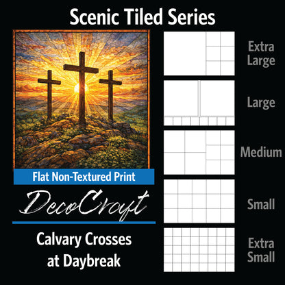 DecoCraft - Scenic Tiles Series - Calvary Crosses at Daybreak