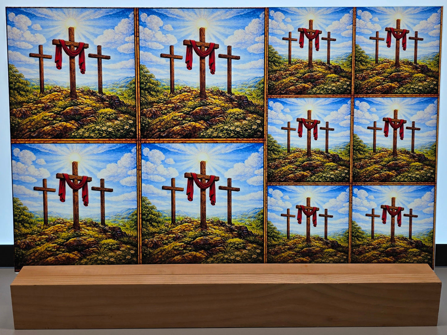 DecoCraft - Scenic Tiles Series - Calvary Crosses at High Noon