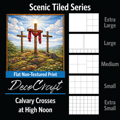 DecoCraft - Scenic Tiles Series - Calvary Crosses at High Noon