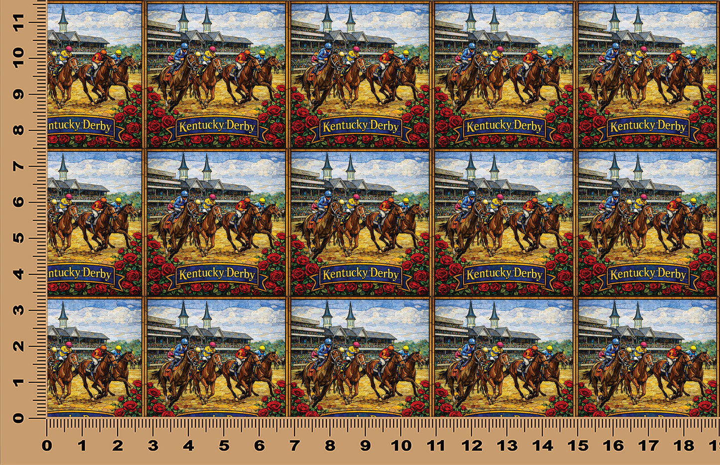 DecoCraft - Scenic Elevated Texture Tiles - Kentucky Derby