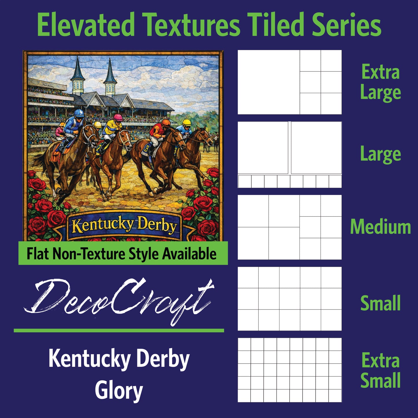 DecoCraft - Scenic Elevated Texture Tiles - Kentucky Derby