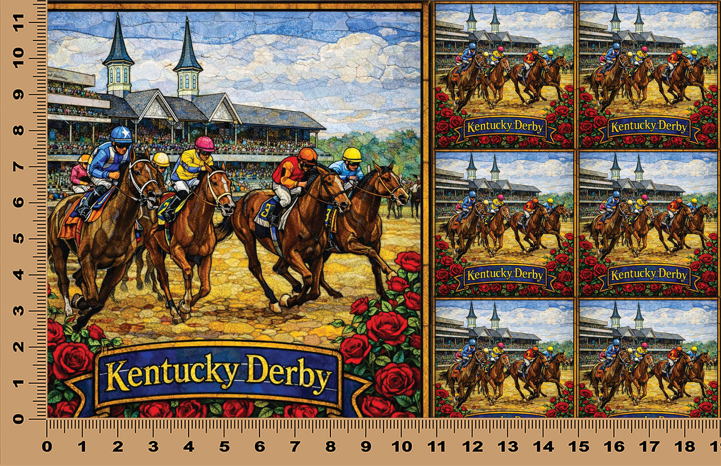 DecoCraft - Scenic Elevated Texture Tiles - Kentucky Derby