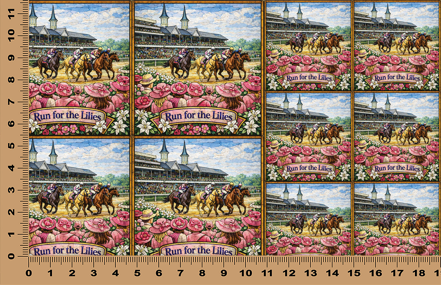 DecoCraft - Scenic Elevated Texture Tiles - Run for the Lilies