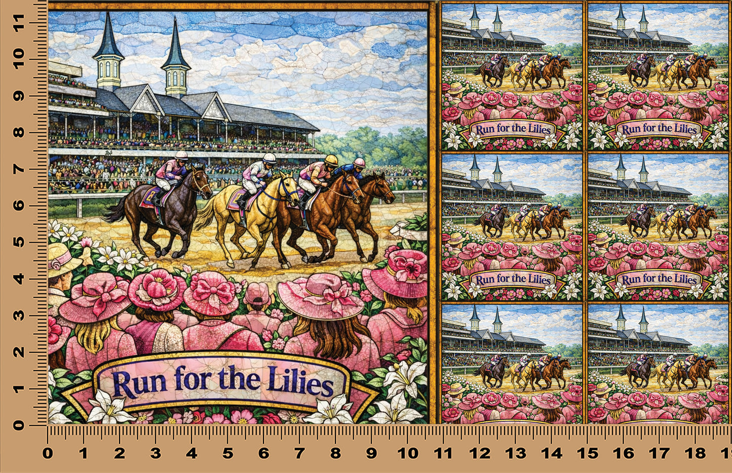 DecoCraft - Scenic Elevated Texture Tiles - Run for the Lilies