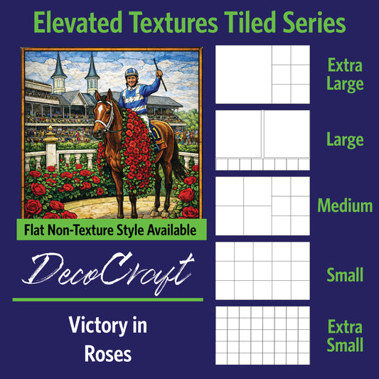 DecoCraft - Scenic Elevated Texture Tiles - Victory in Roses