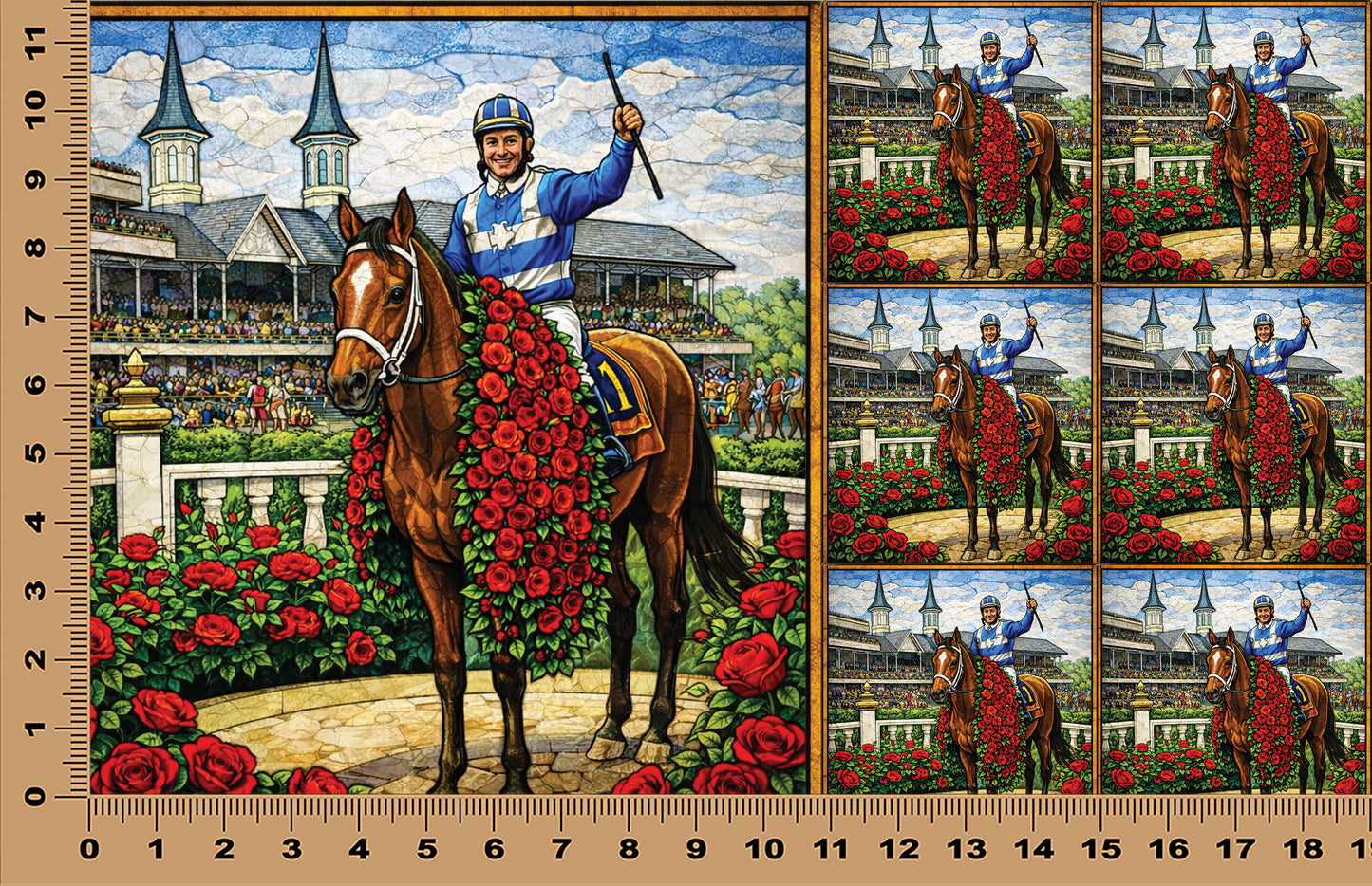 DecoCraft - Scenic Elevated Texture Tiles - Victory in Roses