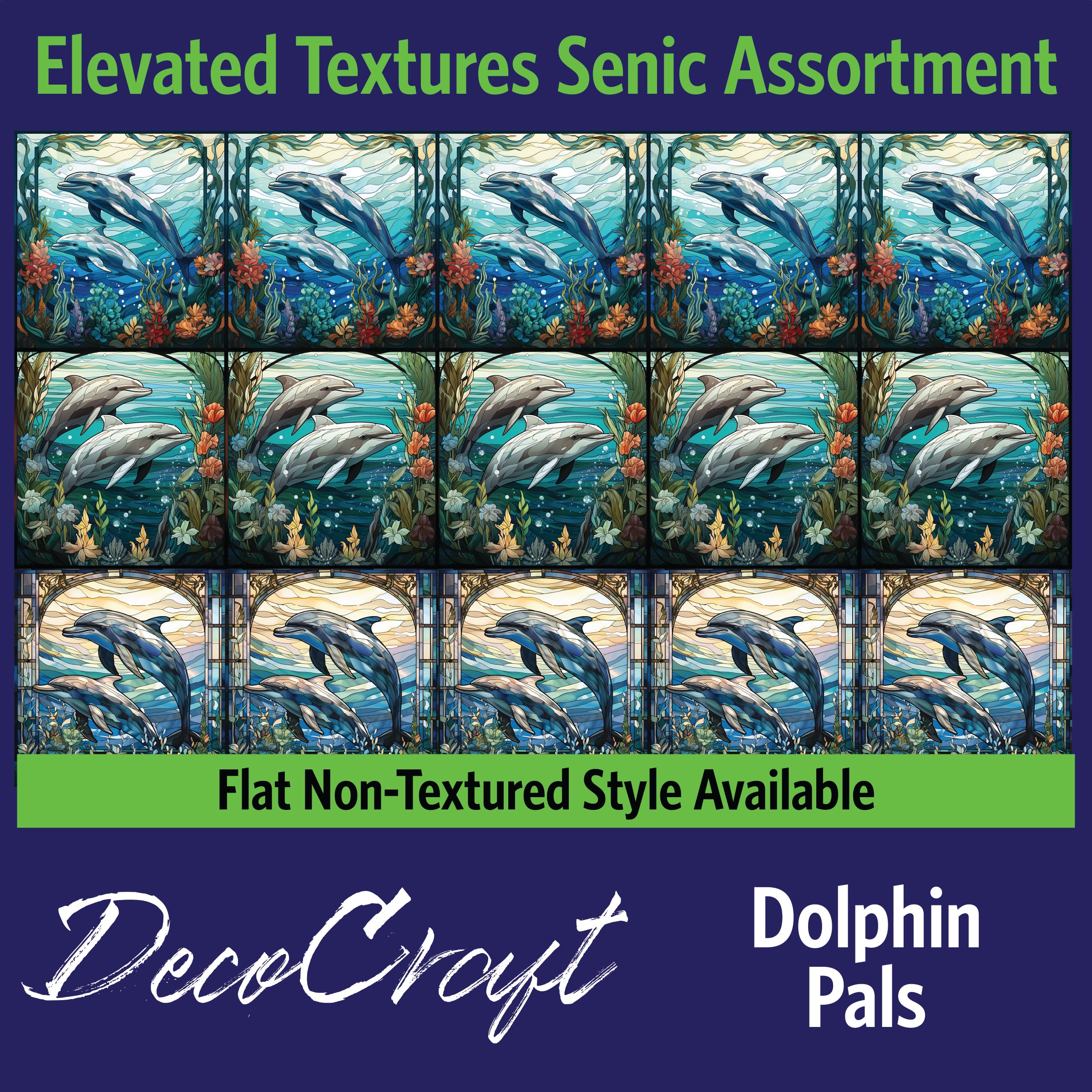 DecoCraft - Scenic Elevated Texture Tiles - Realistic Stained Glass ...