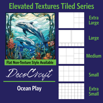 DecoCraft - Scenic Elevated Texture Tiles - Ocean Play