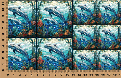 DecoCraft - Scenic Elevated Texture Tiles - Ocean Play