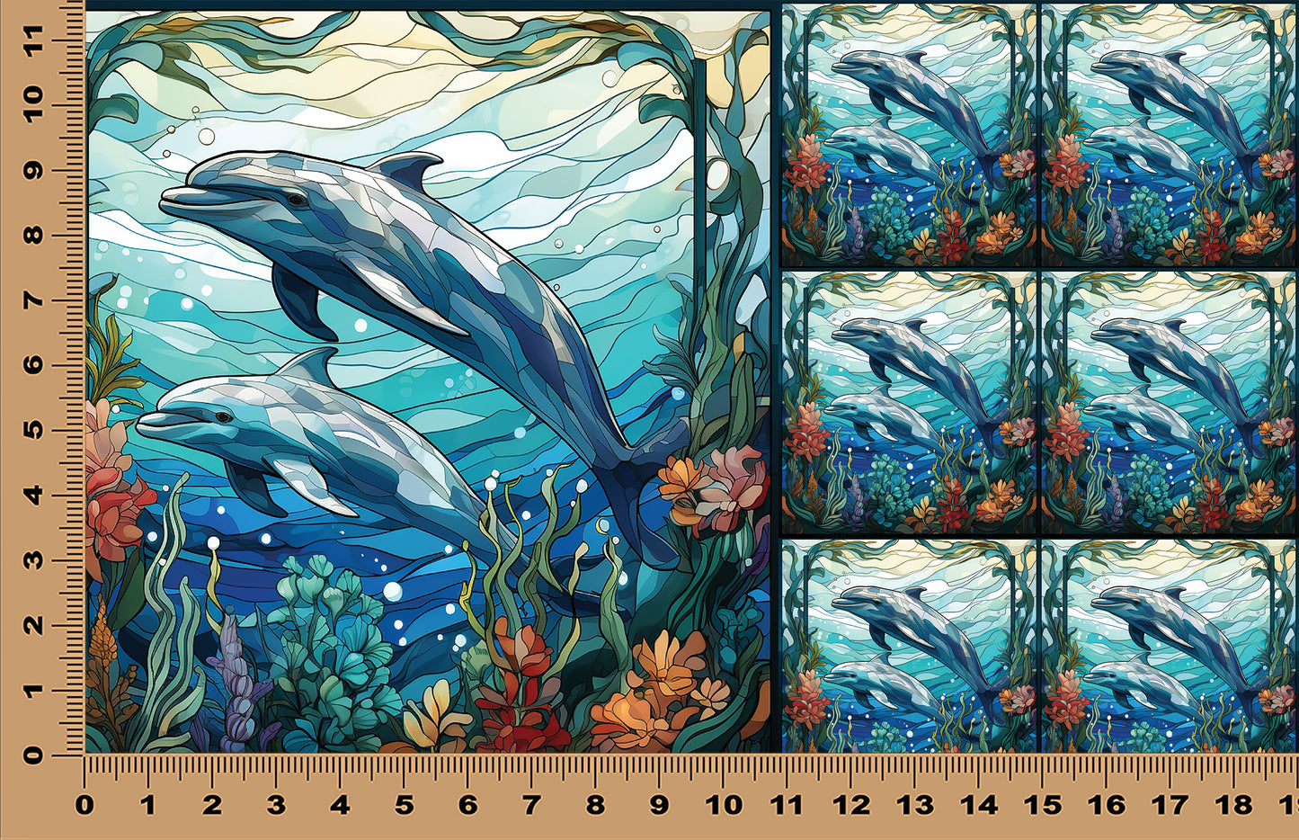 DecoCraft - Scenic Elevated Texture Tiles - Ocean Play