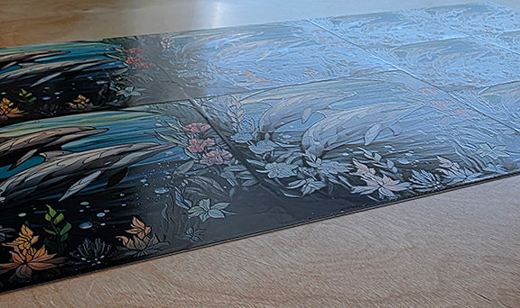 DecoCraft - Scenic Elevated Texture Tiles - Dolphin Dance