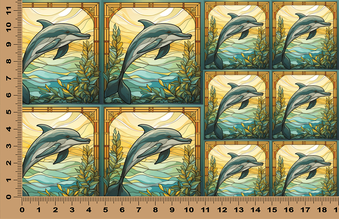 DecoCraft - Scenic Elevated Texture Tiles - Golden Leap