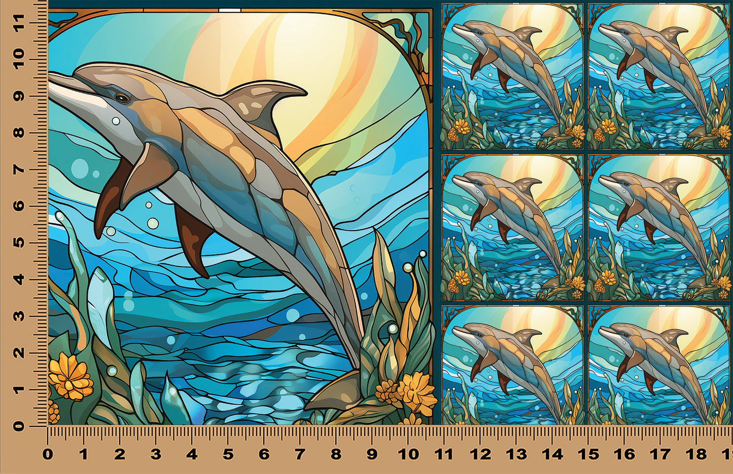 DecoCraft - Scenic Elevated Texture Tiles - Coral Crossing