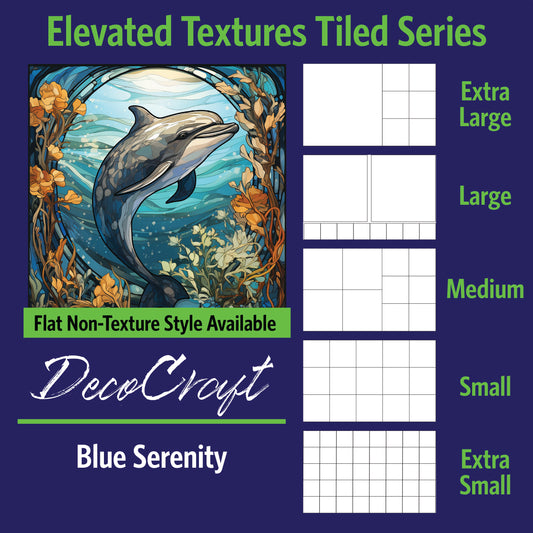 DecoCraft - Scenic Elevated Texture Tiles - Blue Serenity