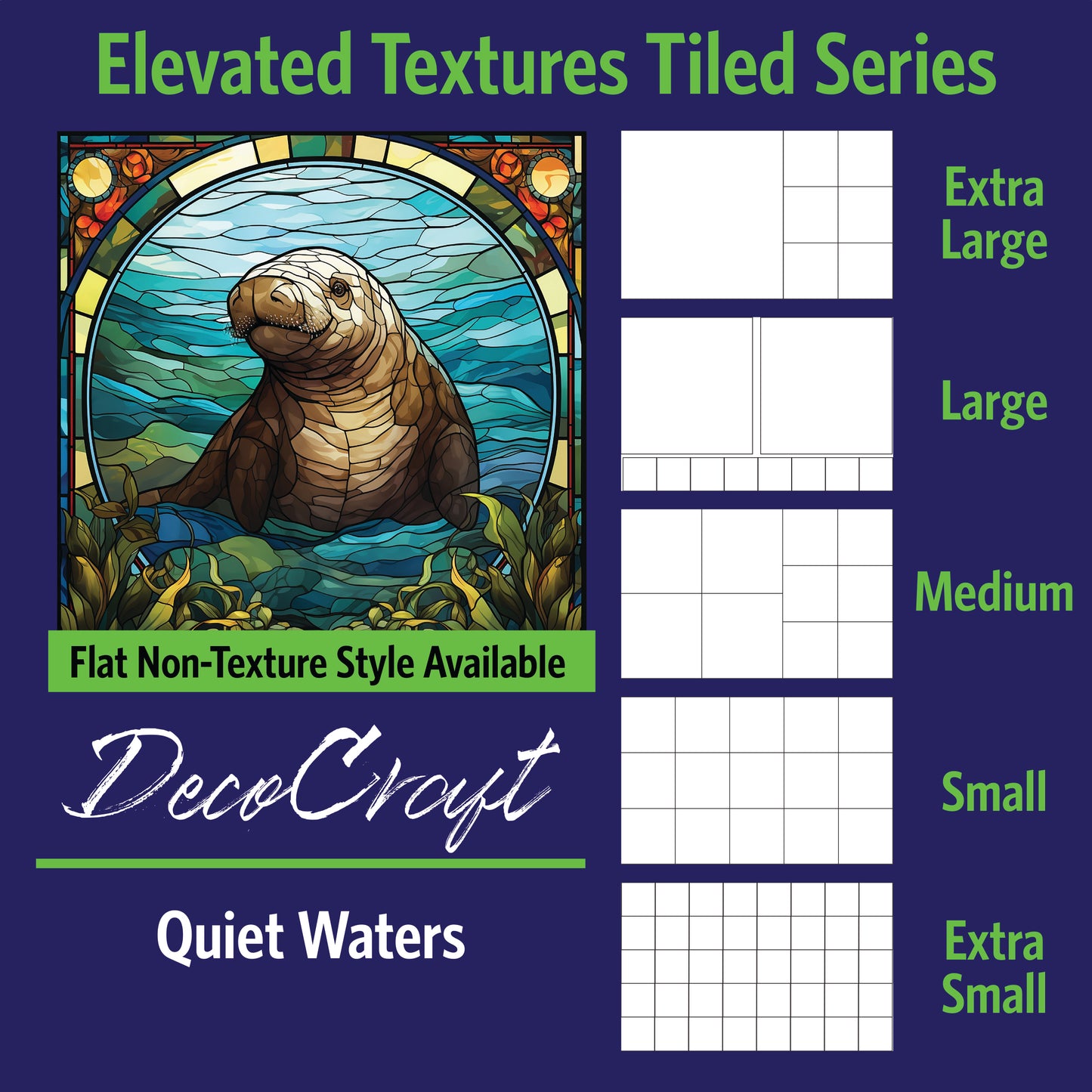 DecoCraft - Scenic Elevated Texture Tiles - Quiet Waters