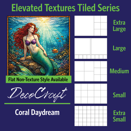 DecoCraft - Scenic Elevated Texture Tiles - Coral Daydream