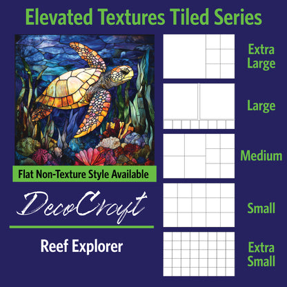 DecoCraft - Scenic Elevated Texture Tiles - Reef Explorer