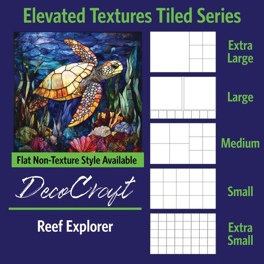 DecoCraft - Scenic Elevated Texture Tiles - Reef Explorer