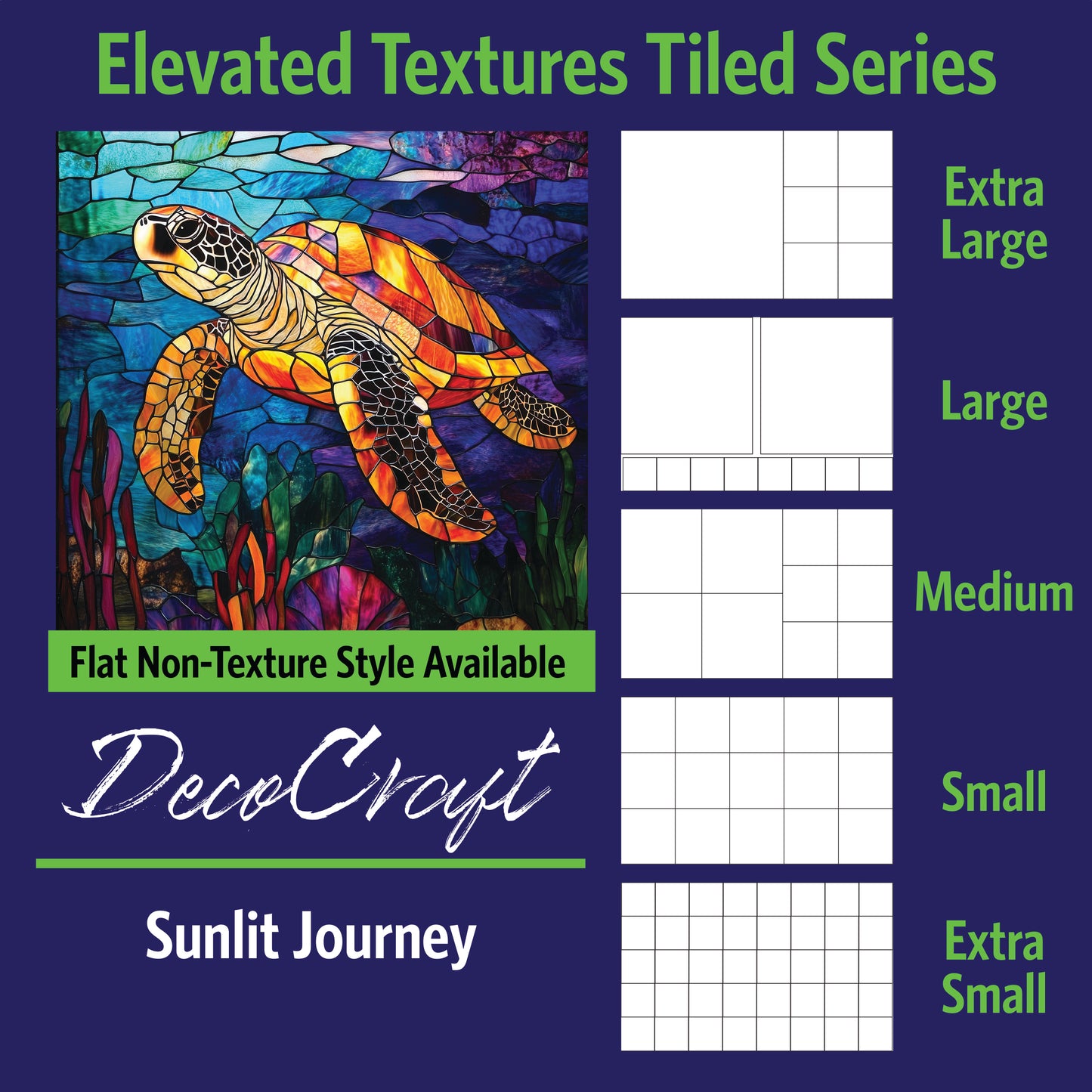 DecoCraft - Scenic Elevated Texture Tiles - Sunlit Journey