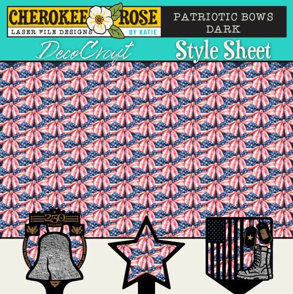 DecoCraft - Cherokee Rose - Style Sheet - Patriotic Bows - Dark – H & H ...