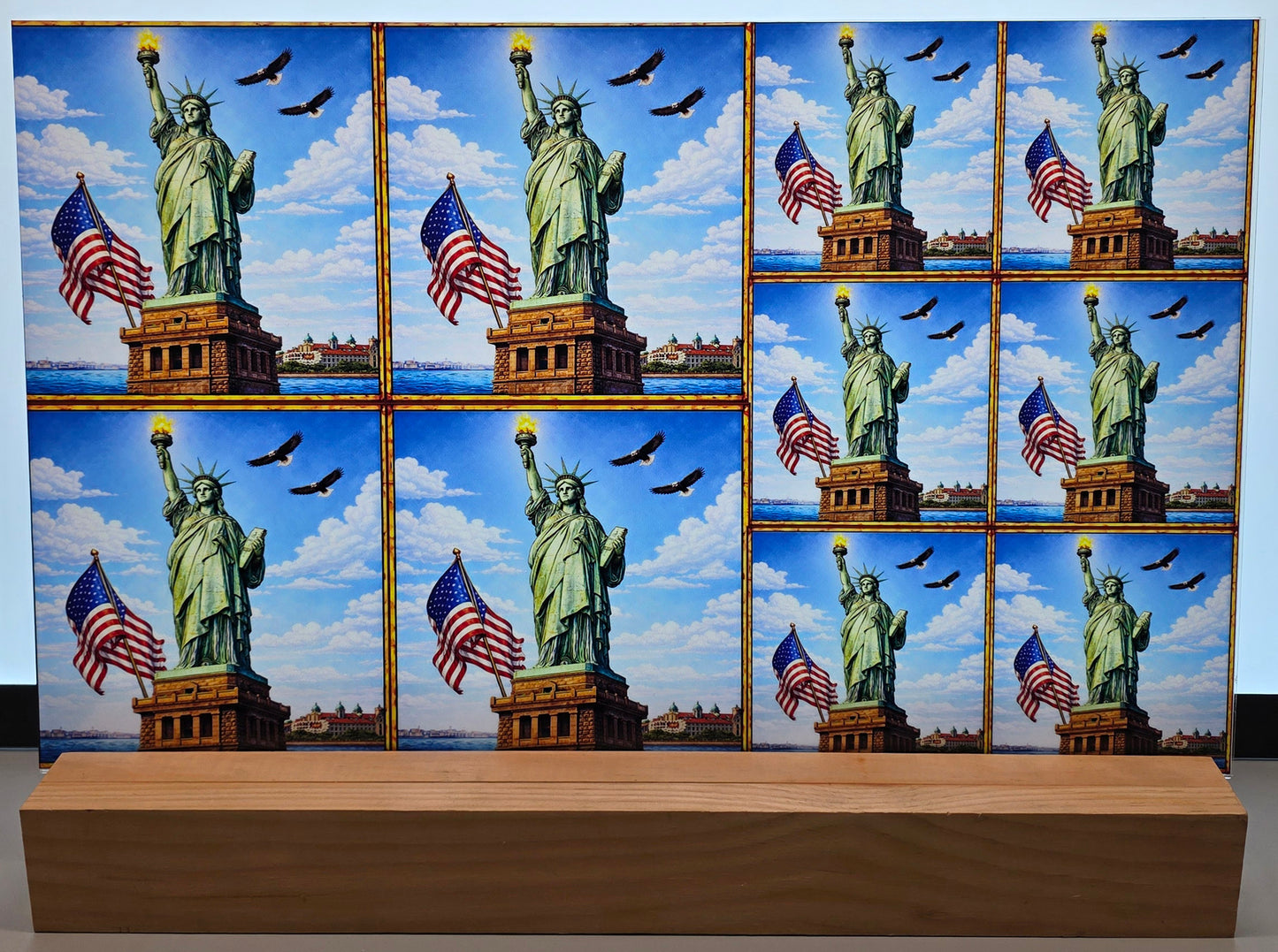 DecoCraft - Scenic Elevated Texture Tiles - Lady Liberty Rising