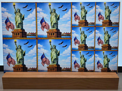 DecoCraft - Scenic Elevated Texture Tiles - Lady Liberty Rising