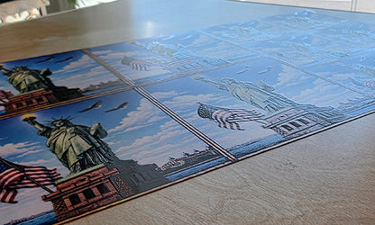 DecoCraft - Scenic Elevated Texture Tiles - Lady Liberty Rising
