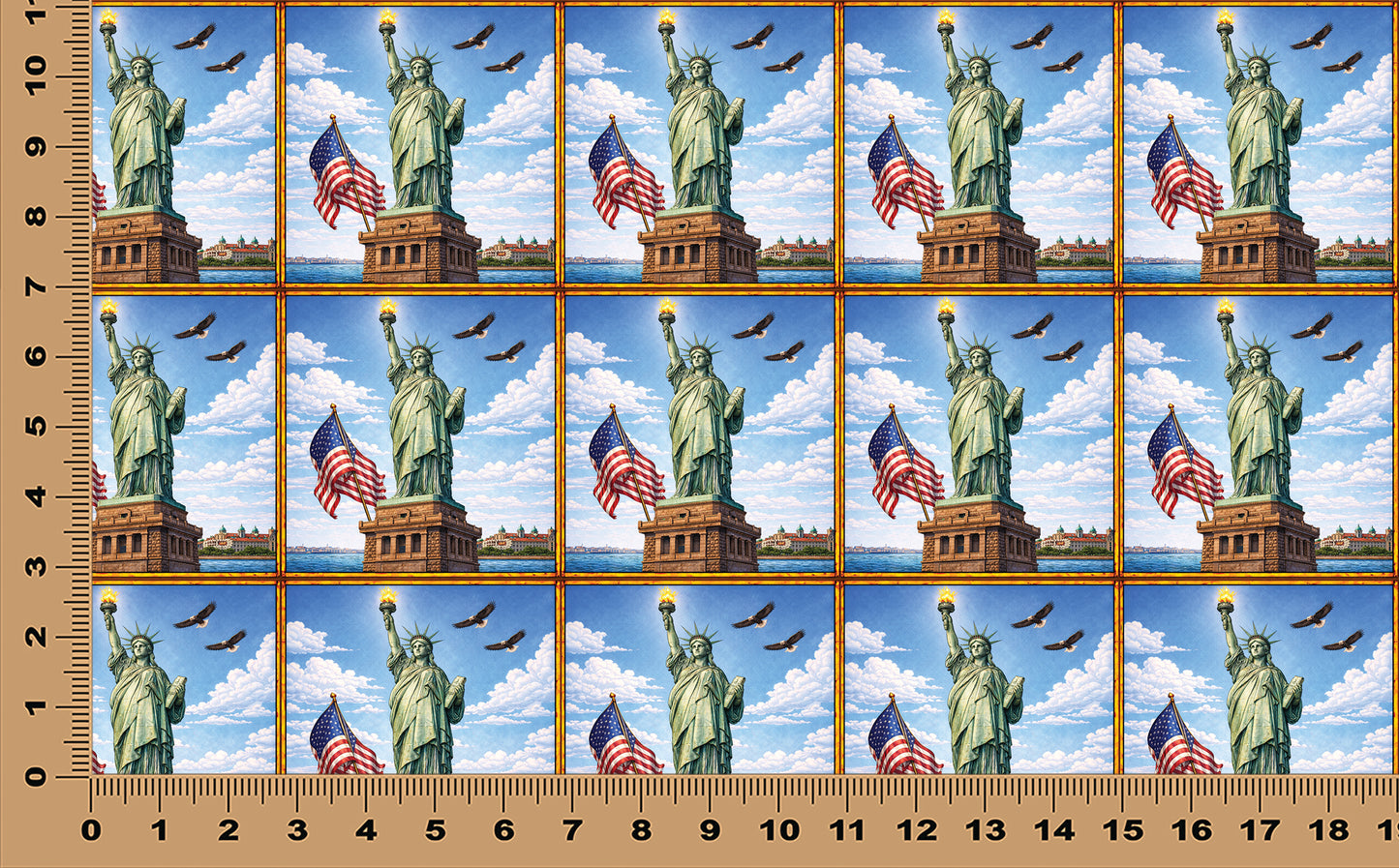DecoCraft - Scenic Elevated Texture Tiles - Lady Liberty Rising