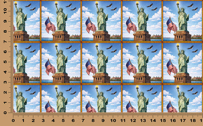 DecoCraft - Scenic Elevated Texture Tiles - Lady Liberty Rising