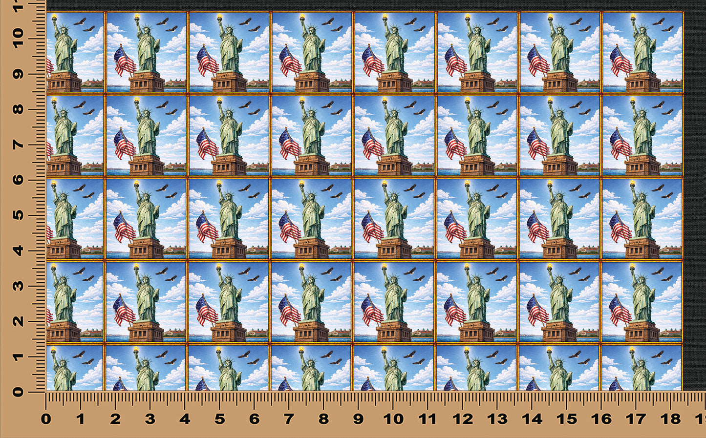 DecoCraft - Scenic Elevated Texture Tiles - Lady Liberty Rising