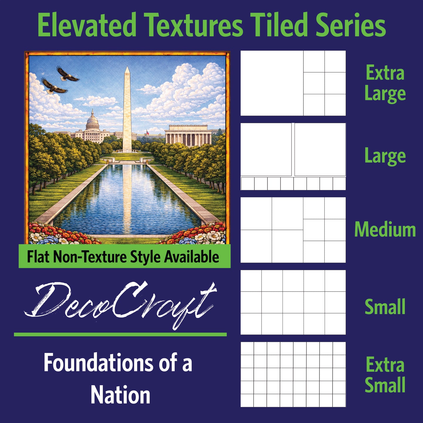 DecoCraft - Scenic Elevated Texture Tiles - Foundations of a Nation