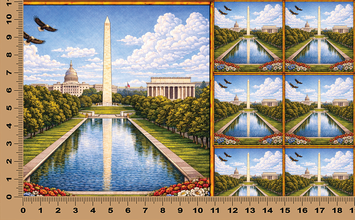 DecoCraft - Scenic Elevated Texture Tiles - Foundations of a Nation