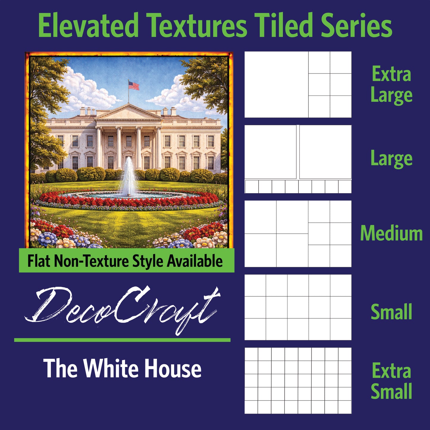 DecoCraft - Scenic Elevated Texture Tiles - The White House