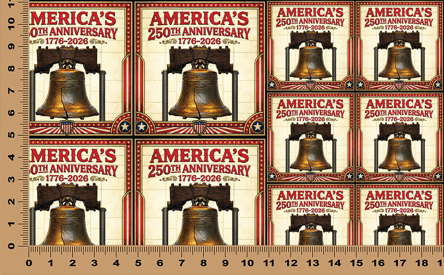 DecoCraft - Scenic Elevated Texture Tiles - Liberty Bell