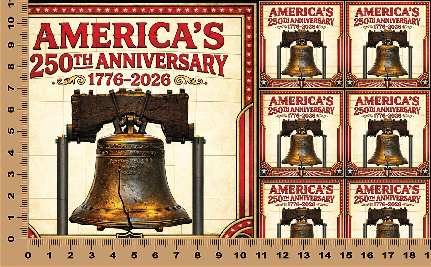 DecoCraft - Scenic Elevated Texture Tiles - Liberty Bell