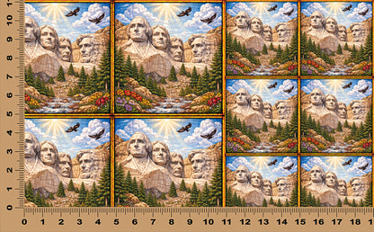 DecoCraft - Scenic Elevated Texture Tiles - Mount Rushmore