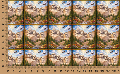DecoCraft - Scenic Elevated Texture Tiles - Mount Rushmore