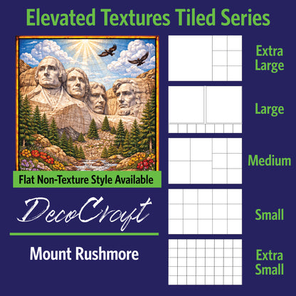 DecoCraft - Scenic Elevated Texture Tiles - Mount Rushmore