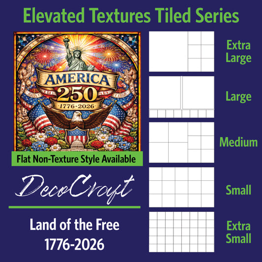 DecoCraft - Scenic Elevated Texture Tiles - Land of the Free 1776-2026