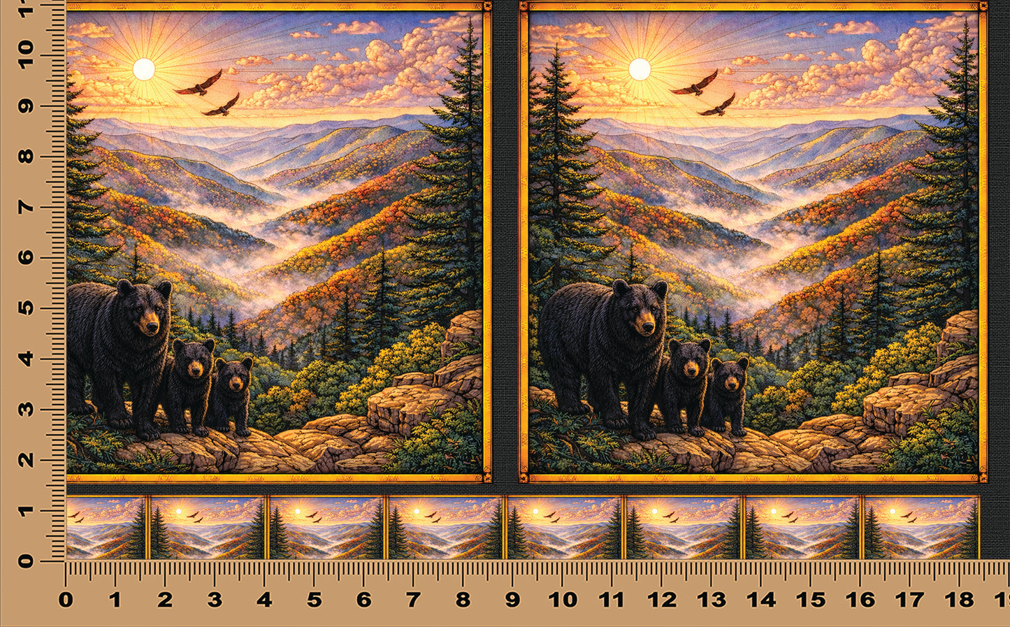 DecoCraft - Scenic Elevated Texture Tiles - Great Smokey Mountains