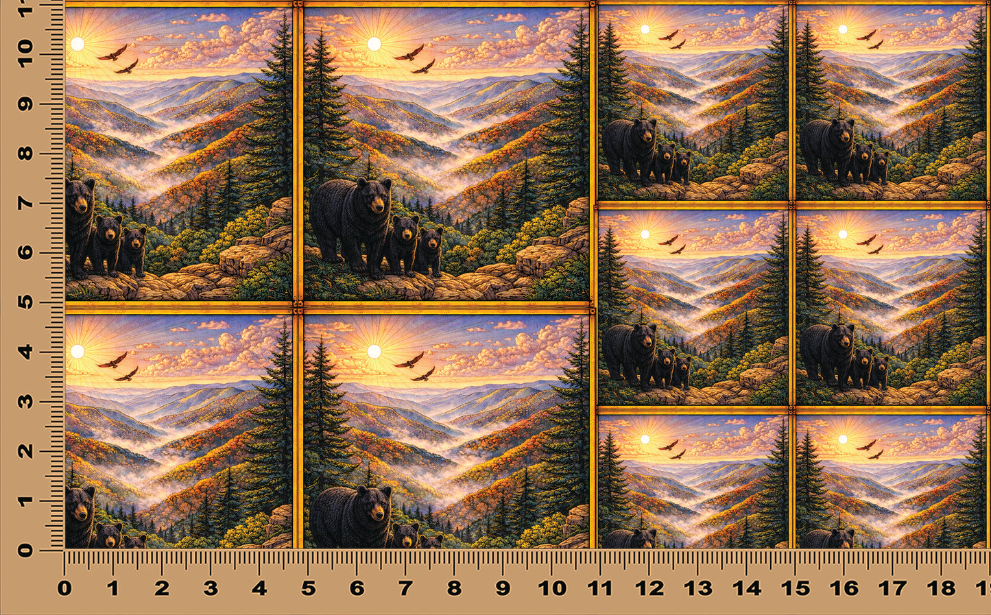 DecoCraft - Scenic Elevated Texture Tiles - Great Smokey Mountains