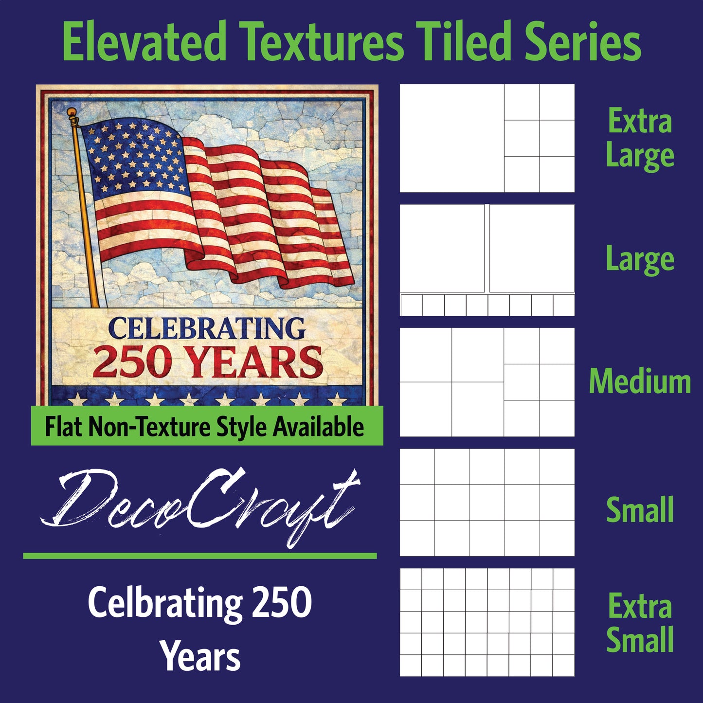 DecoCraft - Scenic Elevated Texture Tiles - Celebrating 250 Years