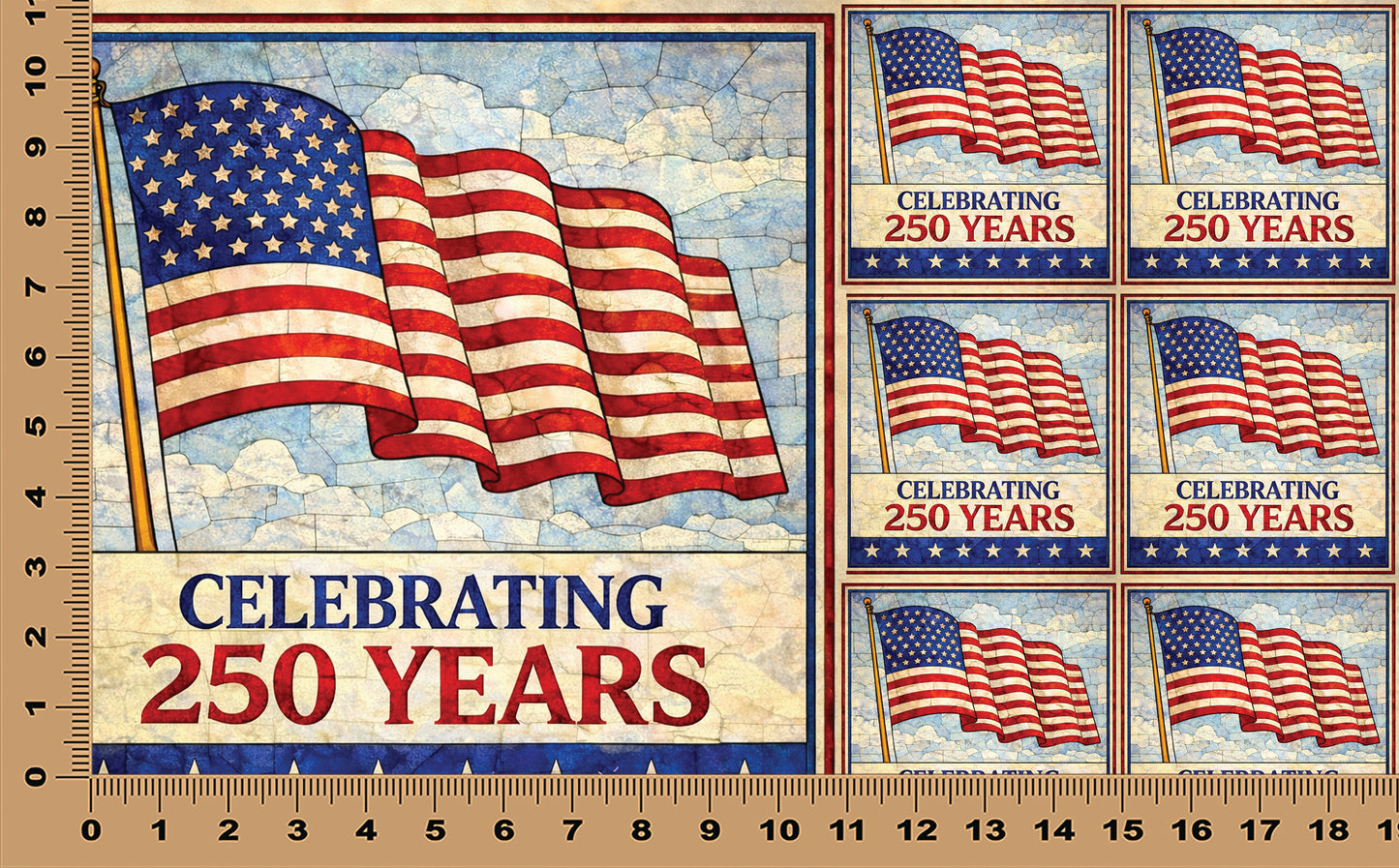 DecoCraft - Scenic Elevated Texture Tiles - Celebrating 250 Years