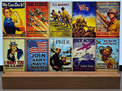 DecoCraft - Elevated Texture Tiled Scenes - Vintage War Posters