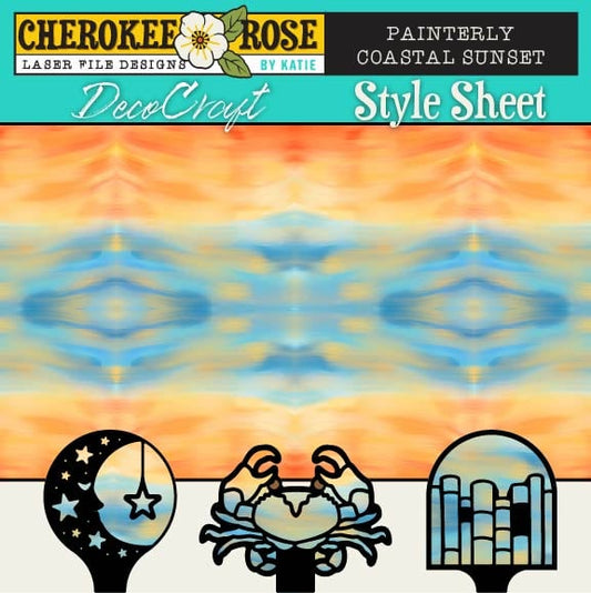 DecoCraft - Cherokee Rose - Style Sheet - Painterly Coastal Sunset