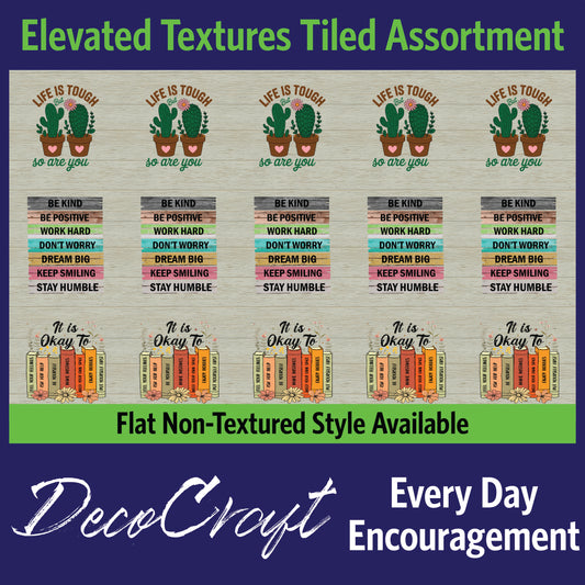 DecoCraft - Scenic Elevated Texture Tiles - Every Day Encouragement