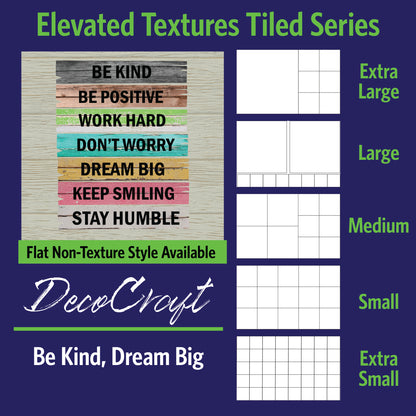 DecoCraft - Scenic Elevated Texture Tiles - Be Kind, Dream Big