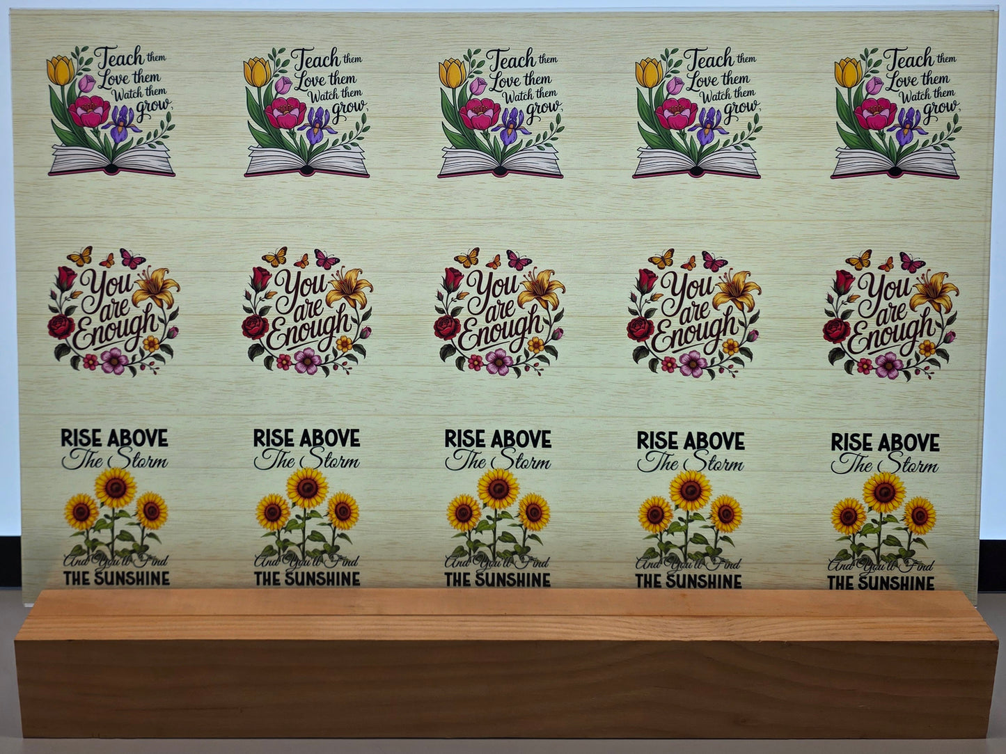 DecoCraft - Scenic Elevated Texture Tiles - Encouragement in Bloom