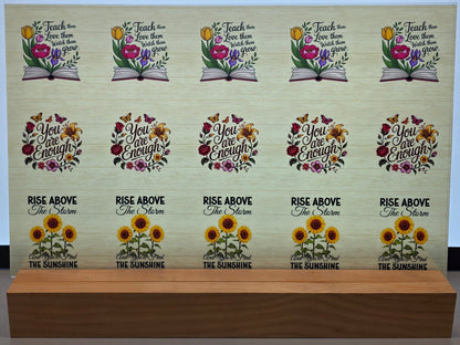 DecoCraft - Scenic Elevated Texture Tiles - Encouragement in Bloom